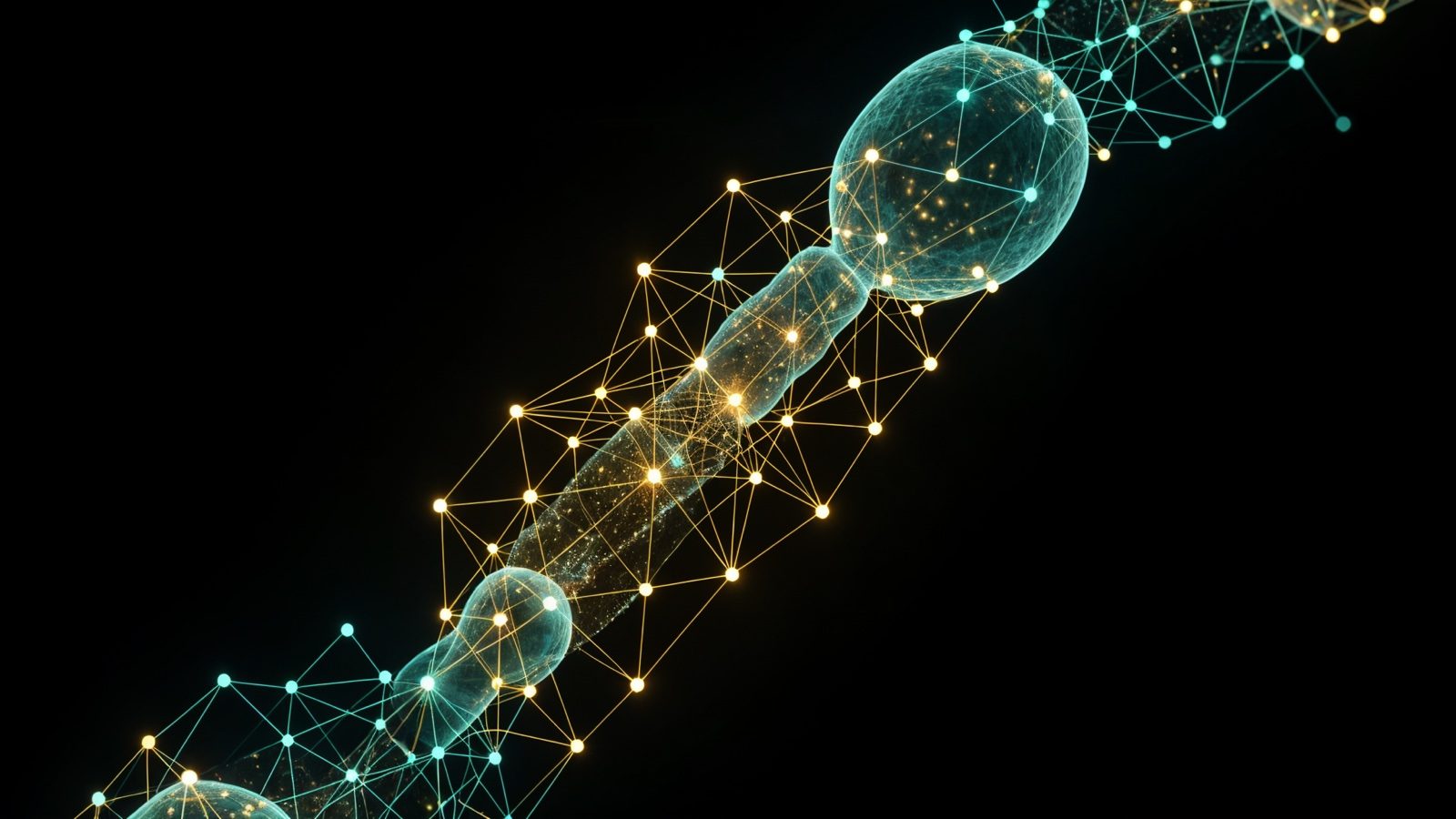 Illustration: a viral cascade through a cell network