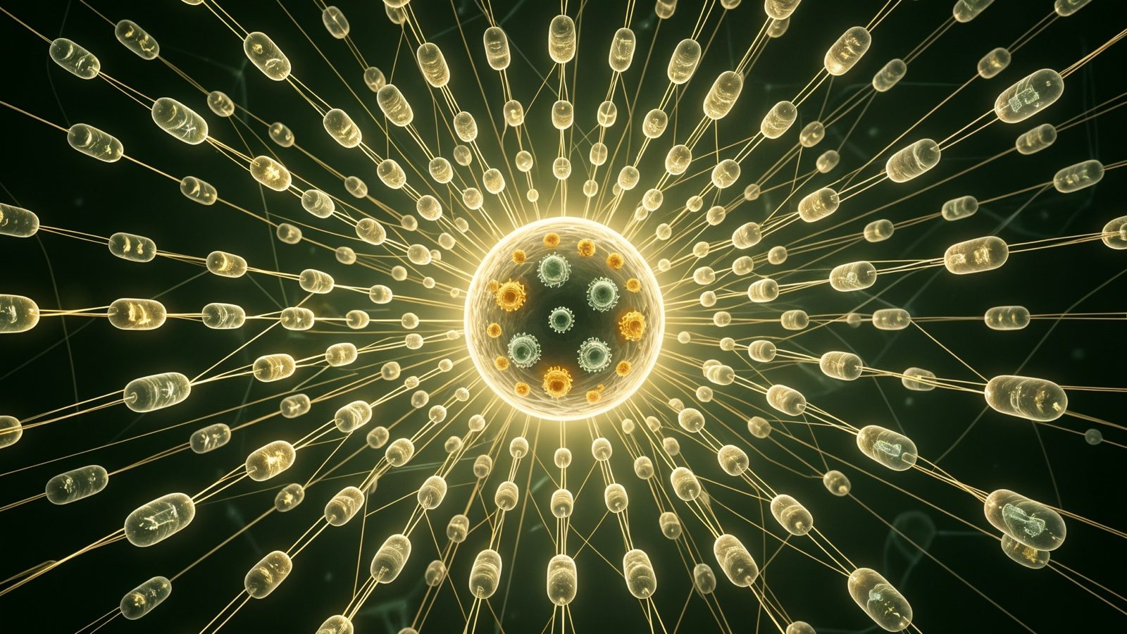 Illustration: Epstein–Barr virus particles
